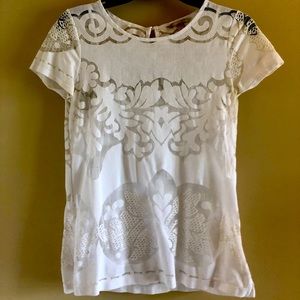Banana Republic white lacy top